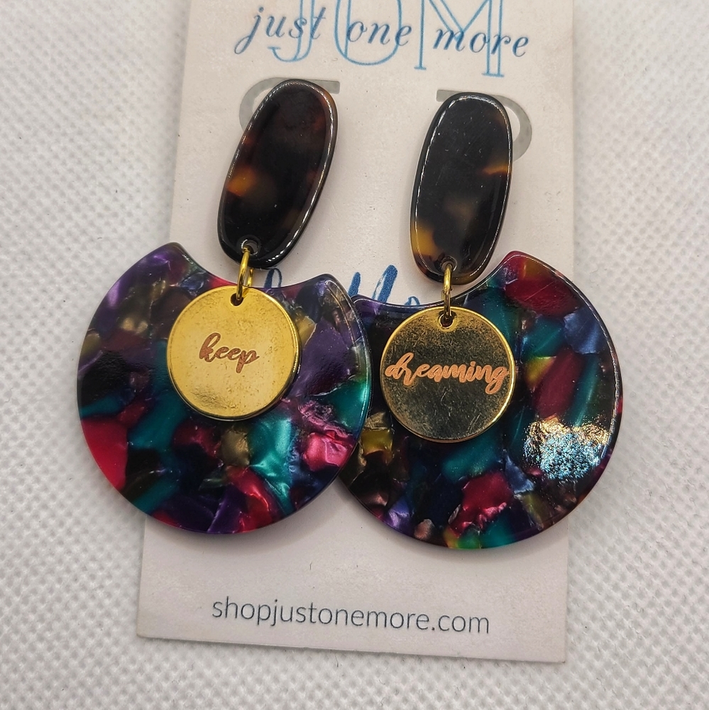 Statement multi-colored earrings